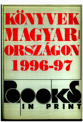 Votisky Zsuzsa (szerk.): Könyvek Magyarországon 1996-1997